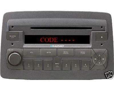 Codice di sblocco radio blaupunkt visteon fiat panda punto alfa romeo ford - Immagine 1 di 4