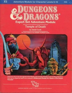 X5 TEMPLE OF DEATH VGC! Vintage Adventure Module D&D Dungeons Dragons Expert - Picture 1 of 3