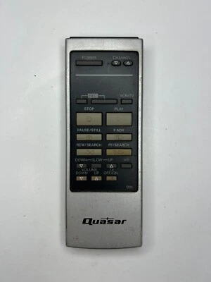 Quasar VSQS0455 / Q20 VCR / TV Remote Control for MATVH5165 VH5163 VH5165 - Image 1 of 2