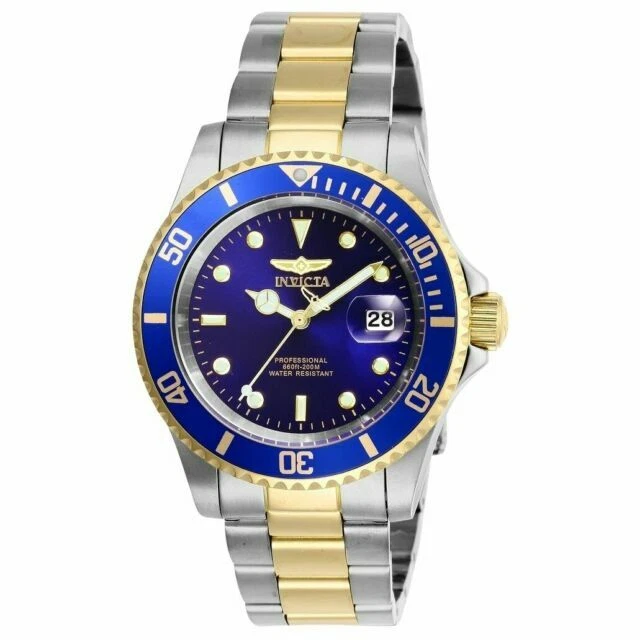 Invicta Pro Diver 26972  Blue Dial Two Tone Stainless Steel Wrist Watch for Men