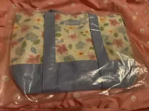 Bolsa de regalo de tela Longaberger flores florales 2009 bolso del día de la madre, nueva en paquete. - Imagen 1 de 6