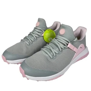 NIB Puma Kids’ Fusion Evo Junior Golf Shoes Size 6C UK 5 Eur 38 Pink Grey NEW - Picture 1 of 8