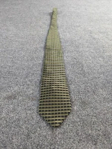 Dimoggio Neck Tie - Pure Silk - Hand Made - Green & Black Check Pattern - Picture 1 of 6