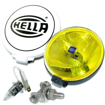 Hella Comet 500 Driving Lamp Yellow Spot Light With Cover Universal Fit GEc - Image 1 of 4
