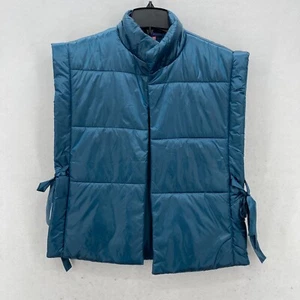Anthropologie Pilcro Women's Packable Puffer Vest Side Tie Blue One Size Pillow - Picture 1 of 13