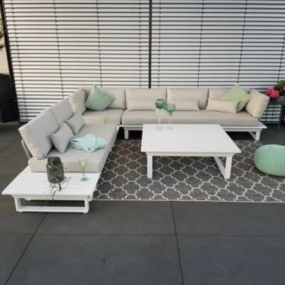 ICM Gartenlounge St.Tropez Aluminium weiß Gartenmöbel Loungegruppe Sitz Gruppe   - Bild 1 von 4