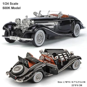 1/24 Mercedes-Benz 500K Vintage Car Diecast Vehicle Model Car Collectible Toy - Picture 1 of 13