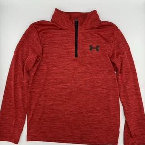 Under Armour Active Long Sleeve Shirt Boys 7 1/4 Zip High Neck Loose - Picture 1 of 3