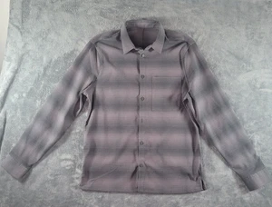 Lululemon Masons Peak Flannel Button Down Mens Medium Purple Long Sleeve - Picture 1 of 6