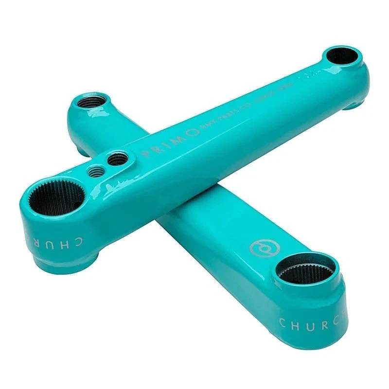 Primo Bicicleta BMX Churchill Juego de Brazos de Manivela Turquesa 165mm Nuevo Foto 1 de 1