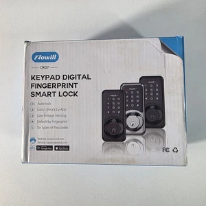Zowill DK07 Fingerprint Smart Door Lock with APP Control, 7-in-1 Matted Black - Picture 1 of 8