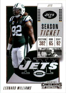 2018 Panini Contenders - LEONARD WILLIAMS #28 base - New York Jets 🏈 - Picture 1 of 2