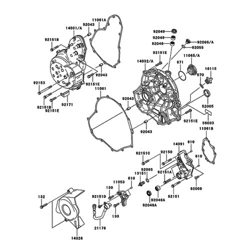 KAWASAKI EX 650 NINJA 650R 2006-2023 Motor Inbus Juego de tornillos n.º 1 EX650 EX-6 Foto 1 de 1