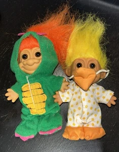 Muñeco Troll Pato Pollito de Pascua Russ y Dinosaurio Caimán Dragón Disfraz Troll - Imagen 1 de 5