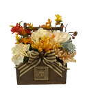 AGD Fall Decor - Trust in the Lord Wood Crate Floral Flower Centerpiece