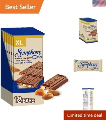 Individually Wrapped SYMPHONY Chocolate Almond Toffee - 4.25 oz Bars, Pack of 12 - Image 1 of 4