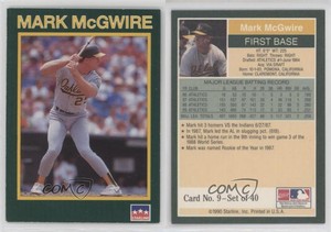 1990 Starline Long John Silver's Mark McGwire #9