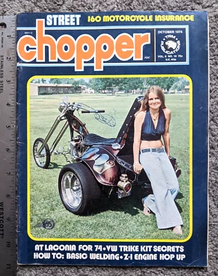 1974 OCT STREET CHOPPER MOTORCYCLE MAGAZINE HARLEY TRIUMPH VW TRIKE HONDA +MORE - Image 1 of 4