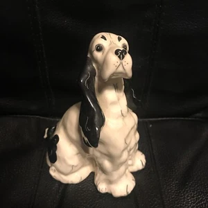 Figura Kay Finch Cocker Spaniel Perro Califa Cerámica 4.5" Blanco y Negro Ver notas - Imagen 1 de 7