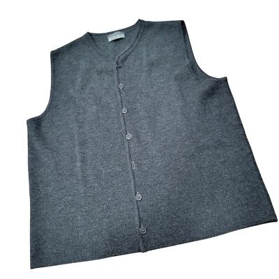 Mezcla de lana para hombre Zara. Chaleco Academia Gris Carbón Talla XL Foto 1 de 4