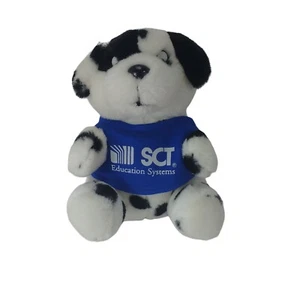 Logo Bear Dalmatian Puppy Plush 7.5" Stuffed Animal SCT Education Systems Vtg. - Picture 1 of 9