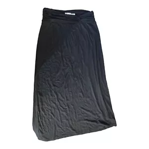 Gonna donna Max Studio nera maxi elasticizzata misto viscosa spandex taglia L nuova con etichetta $78 - Foto 1 di 5