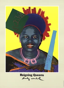 ANDY WARHOL Queen Ntombi Twala Of Swaziland 32.5" x 23.5" Poster 1986 Pop Art Ye - Picture 1 of 1