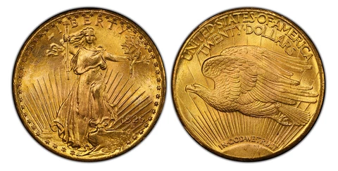 1926 AV $20, Double Eagle. PCGS MS65+ Saint-Gaudens Philadelphia IGWT KM 131 Cover
