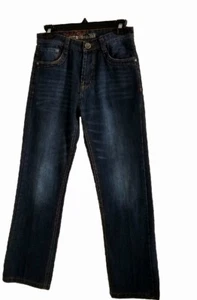 Pantalones vaqueros de mezclilla y remaches auténticos marca registrada 088 para niños de ajuste recto 16 - Imagen 1 de 3