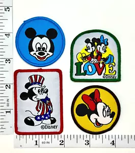 Embroidered Patch Set - Mickey/Minnie Mouse - Disney - 4-Patch Set - Picture 1 of 1