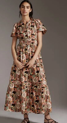 Anthropologie The Somerset Maxi Dress Botanical Size S Petite NWT 🌼 - Image 1 of 4