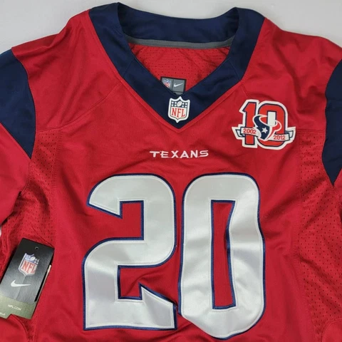 Houston Texans Nike Mens Jersey ED REED 20 Short Sleeve Red Football-Nfl 44 New Cover