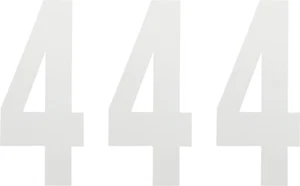 FX Factory Effex 8" Standard Number Decal 3 Pack #4 02-4484 White - Picture 1 of 4