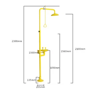 ABS Coating Shower Station and Eye Wash Station Double mouth 12L - Picture 1 of 6