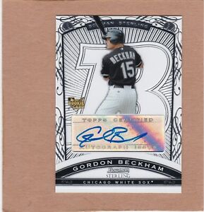 2009 Bowman Sterling Gordon Beckham #BS-GB Rookie Auto RC MINTY SEE SCAN