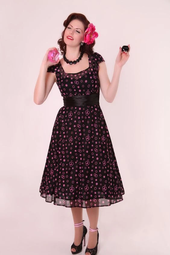 BETTIE PAGE By TATYANA Jenny It's Venn Fun Vintage PinUp Dress, Size XXL 12 14 - Image 1 of 4