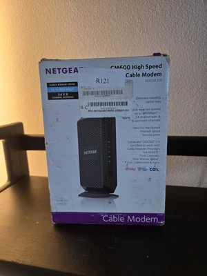 NETGEAR CM600-1AZNAS 960Mbps DOCSIS 3.0 Cable Modem - Image 1 of 2