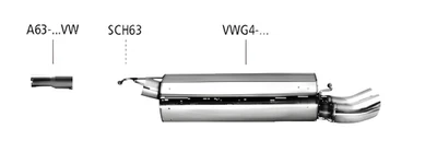 Scarico sportivo Bastuck - Audi A3 8L senza Quattro - Immagine 1 di 3