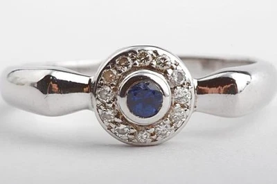 Sapphire Diamond Ring 585 White Gold Sapphire - Изображение 1 из 4