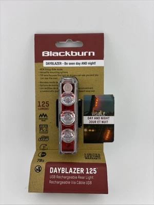 LED Bike Rear Light Blackburn PN: 7097042 Dayblazer 125 Rear Bicycle Tail Light - Image 1 of 4
