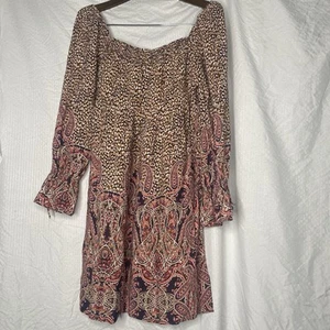 Maeve Anthropologie Milou Kleid Gr. S Paisley Babydoll Boho Bauern gesmokt - Bild 1 von 8