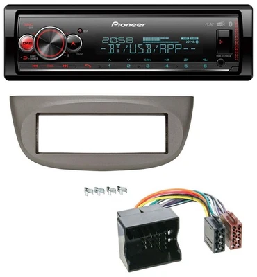 Pioneer Bluetooth USB MP3 DAB Autoradio für Renault Twingo 07-14 beige-grau - Bild 1 von 4