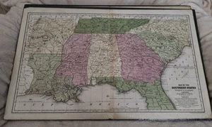Antique 1839 MAP of the SOUTHERN STATES-Smith's Geography for Schools.  - Picture 1 of 8
