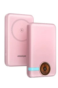 Innostyle Chargeur Magnétique Sans Fil iPhone et iWatch 2 en 1, 10000mAh - Rose - Photo 1 sur 9