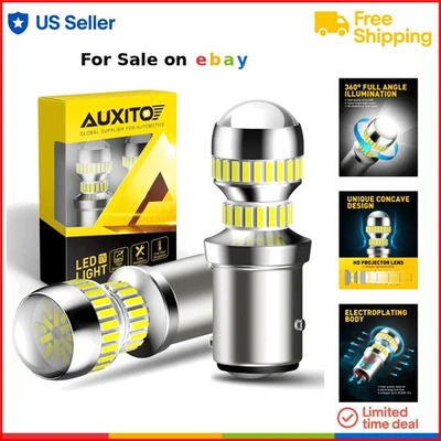 LED Bulb White 1157 2357 7528 Super Bright Backup Reverse Signal Parking - Image 1 of 4