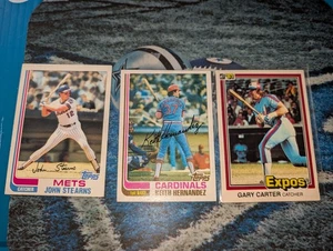 Keith Hernandez 1982 Topps #210 &Donruss Gary Carter & John Stearns🍎3 MET LOT⚾ - Picture 1 of 8