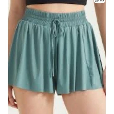 Pantalones Cortos As Revival Altar'd State Rhythm Flowy Forest Green Breezy Pickleball XS Foto 1 de 4