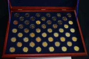 Set of 50 Statehood Quarter Dollars Layered in 24 Kt. Gold. - Picture 1 of 4