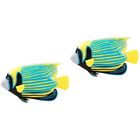  2 Pieces Butterfly Fish Model Realistic Sculptures Tank Decoration Solid