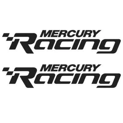 JUEGO DE 2 calcomanías de vinilo para barco de carreras Mercury, pegatina de parachoques. Correo con seguimiento Foto 1 de 4